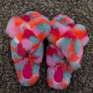 Colorful Fuzzy Slippers